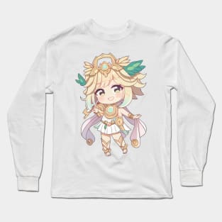 Virgo Chibi Zodiac Anime Girl Long Sleeve T-Shirt